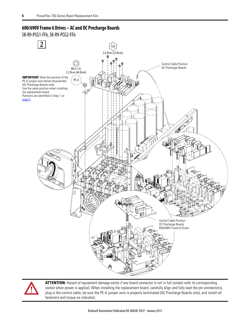 Rockwell Automation 20G PowerFlex 750-Series Replacement Board Kits User Manual | Page 6 / 18