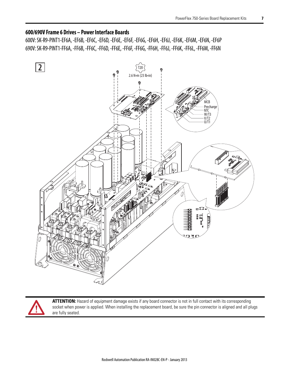 Rockwell Automation 20G PowerFlex 750-Series Replacement Board Kits User Manual | Page 7 / 18