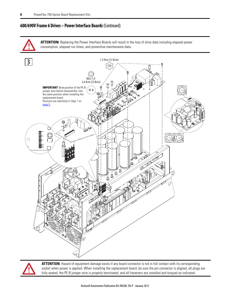 Rockwell Automation 20G PowerFlex 750-Series Replacement Board Kits User Manual | Page 8 / 18