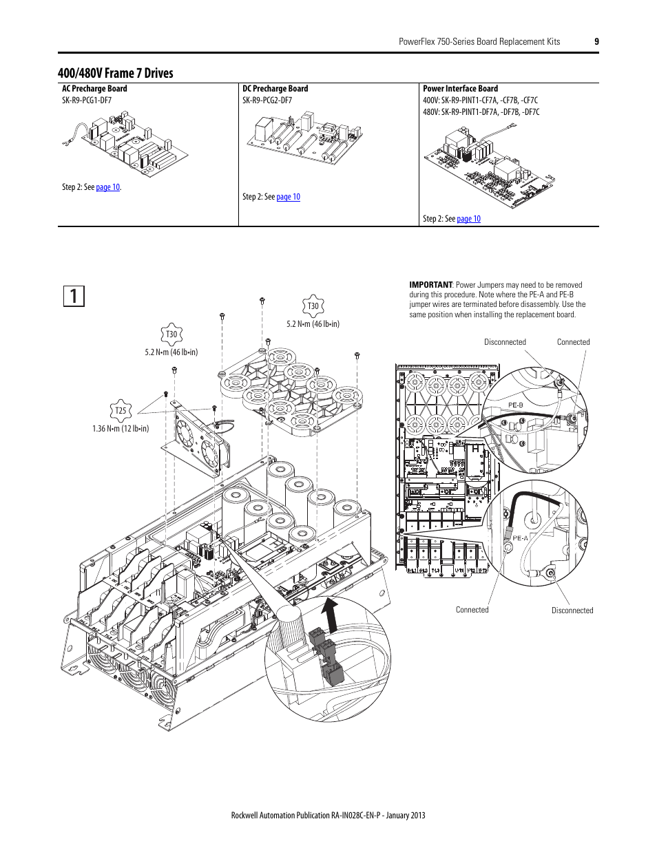 400/480v frame 7 drives | Rockwell Automation 20G PowerFlex 750-Series Replacement Board Kits User Manual | Page 9 / 18