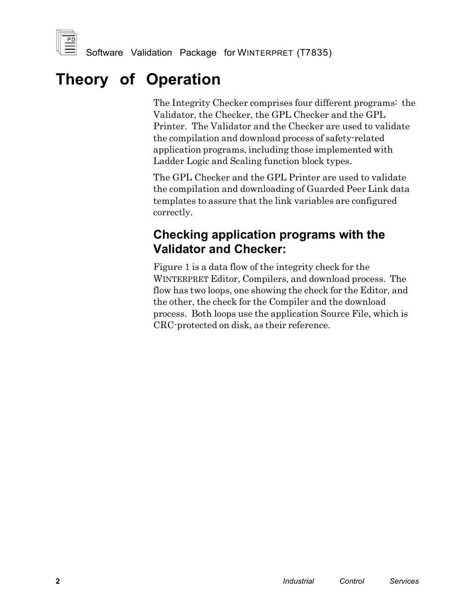 Theory of operation | Rockwell Automation T7835 ICS Regent+Plus Software Validation Package for Winternet User Manual | Page 2 / 14