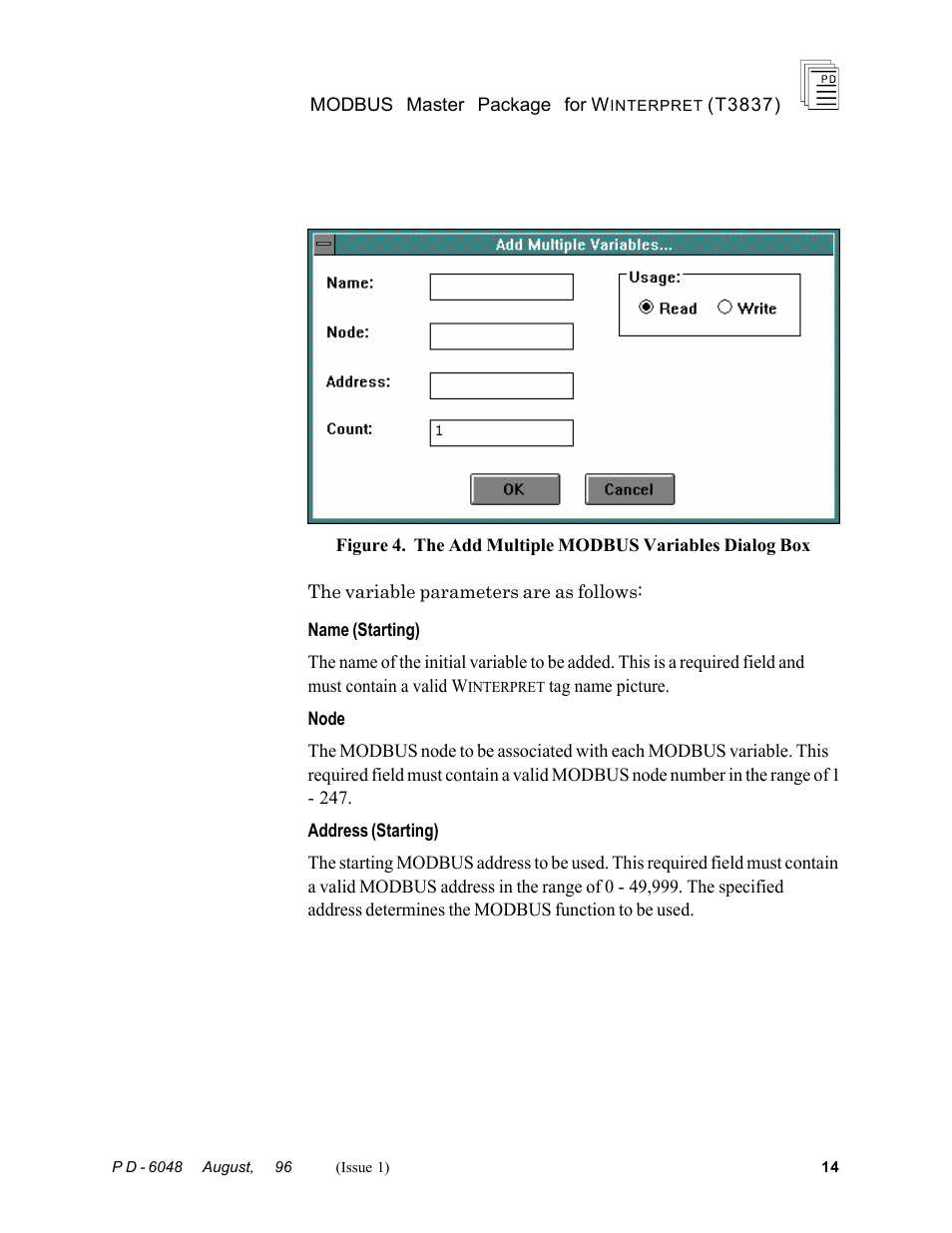Rockwell Automation T3837 ICS Regent MODBUS Master Package for WINTERPRET User Manual | Page 14 / 23
