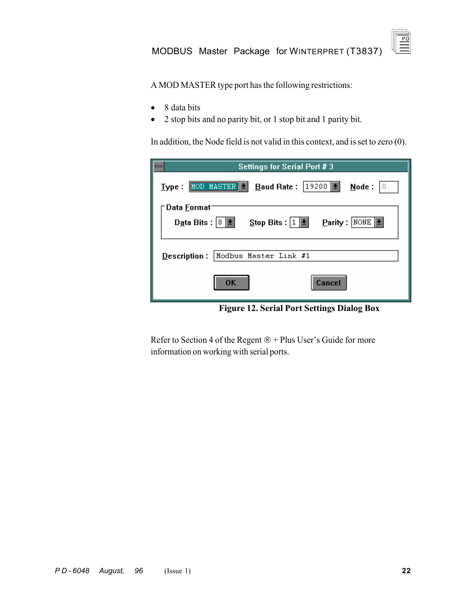 Rockwell Automation T3837 ICS Regent MODBUS Master Package for WINTERPRET User Manual | Page 22 / 23