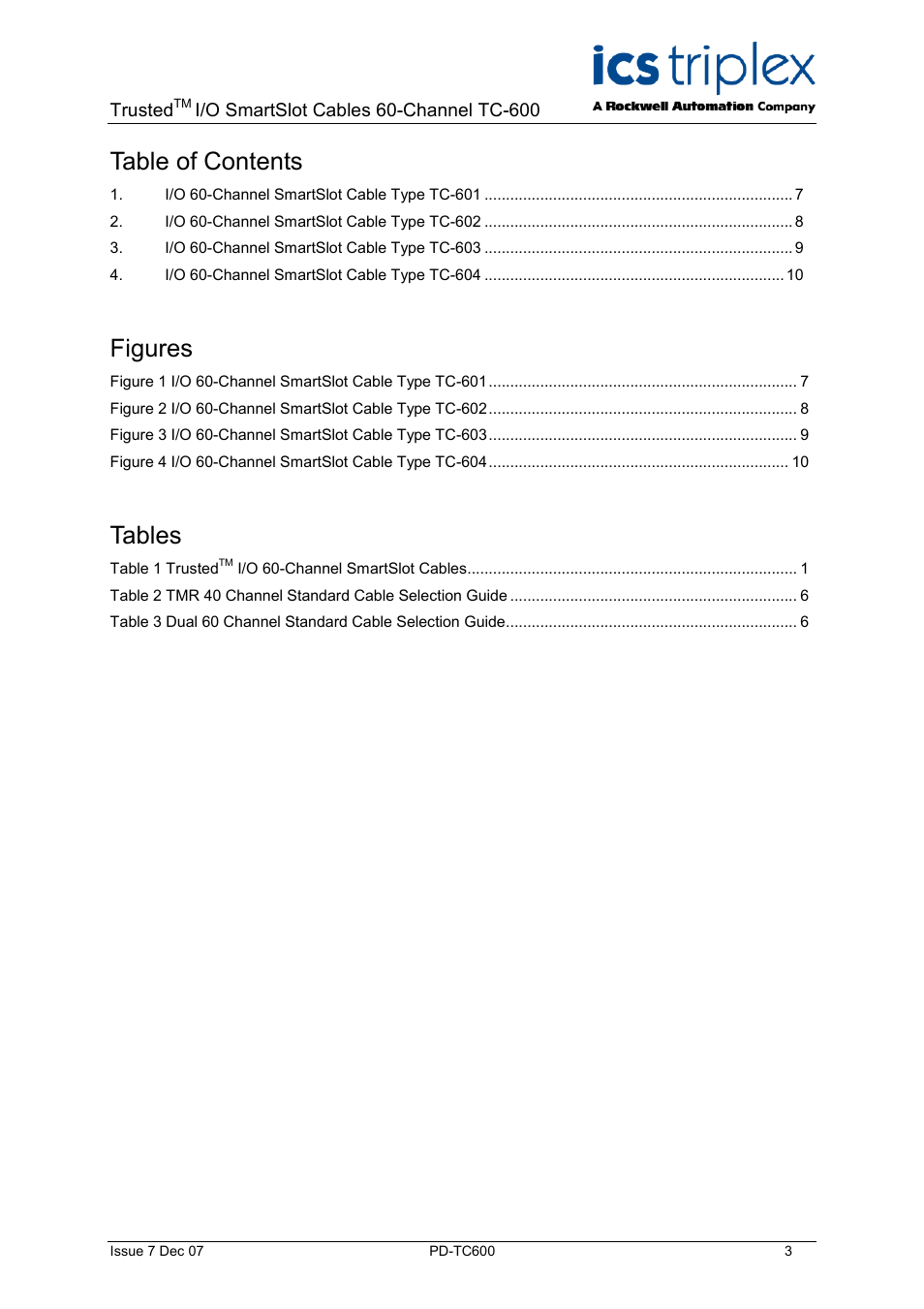 Rockwell Automation TC600 Trusted SmartSlot Cables 60 Channel User Manual | Page 3 / 12