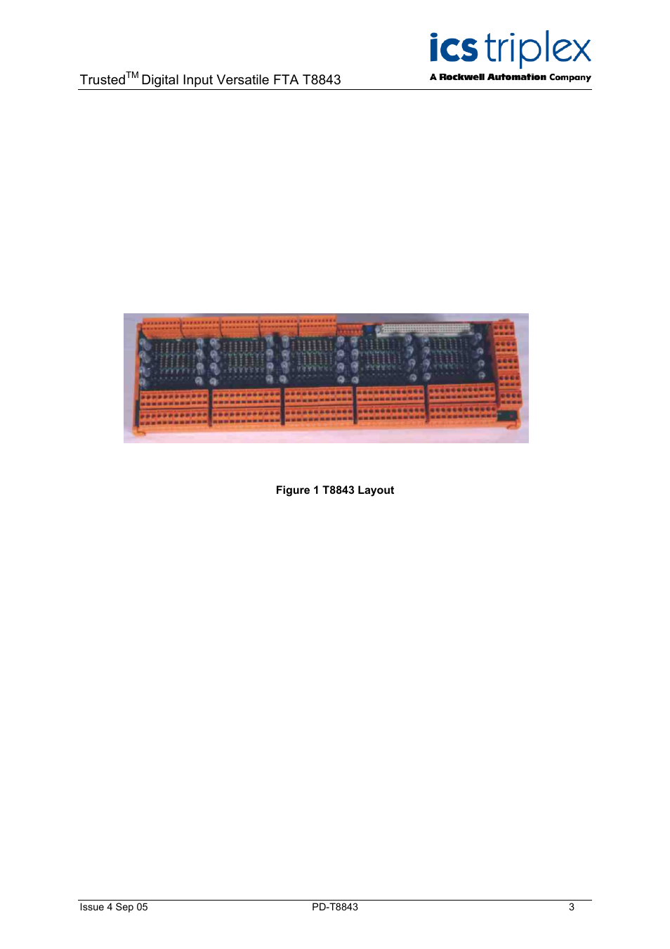 Trusted, Digital input versatile fta t8843 | Rockwell Automation T8843 Trusted 40 Channel Digital Input Versatile FTA User Manual | Page 3 / 14