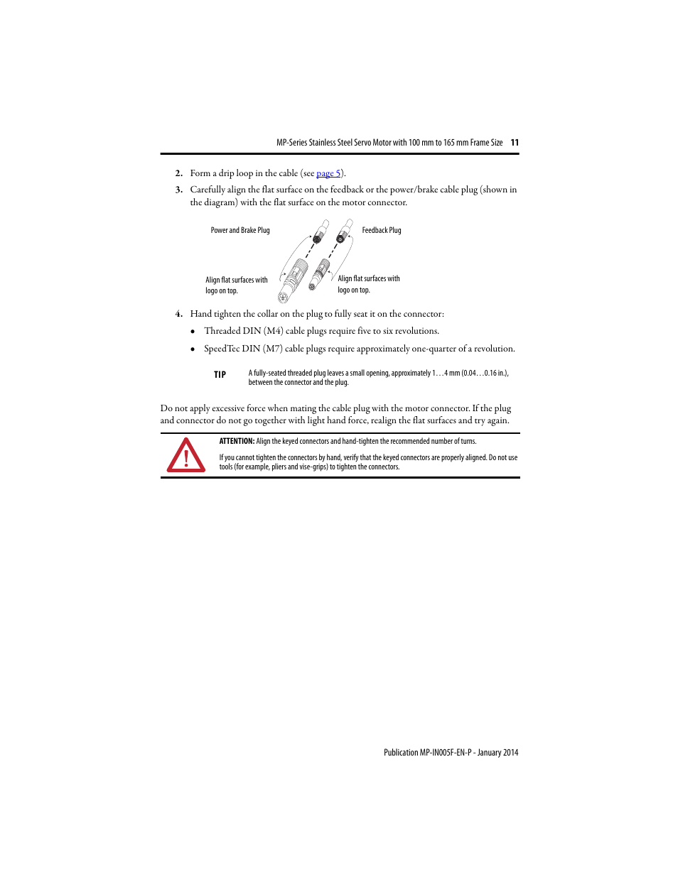 Rockwell Automation MPS-xxxx Stainless Steel Servo Motor User Manual | Page 11 / 26