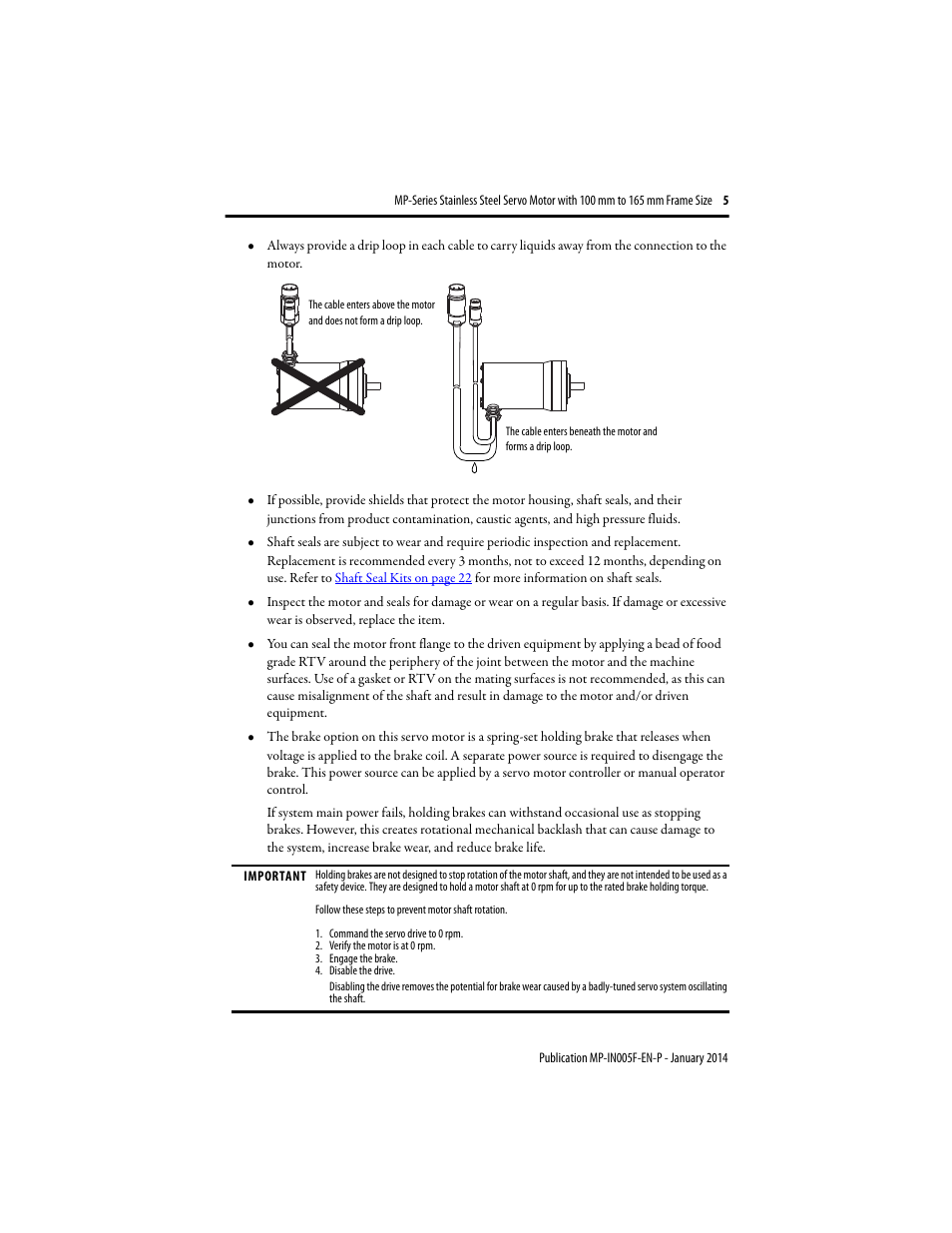 Rockwell Automation MPS-xxxx Stainless Steel Servo Motor User Manual | Page 5 / 26
