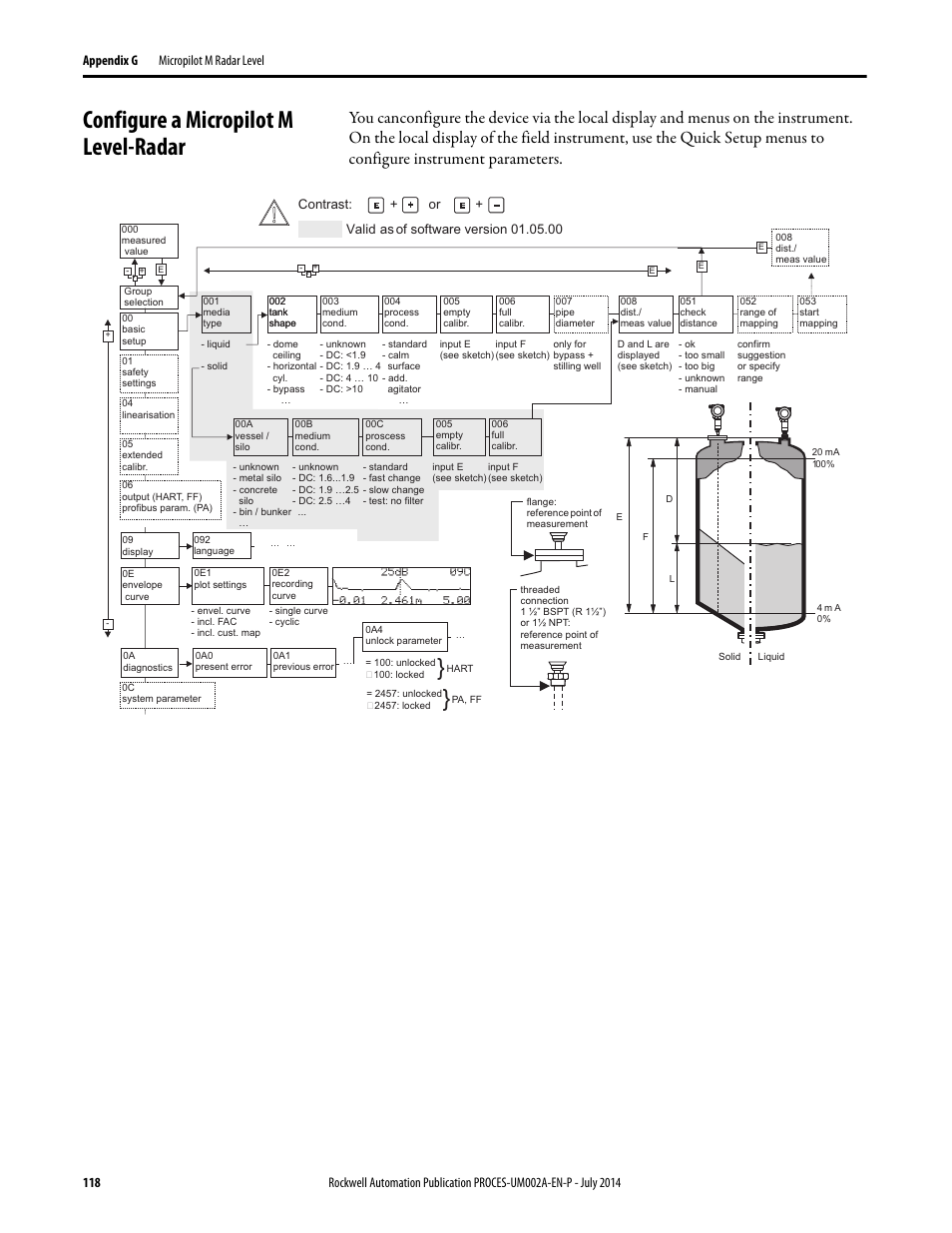 Configure a micropilot m level-radar | Rockwell Automation 1734sc-IE4CH E+H Instruments via HART to PlantPAx User Manual User Manual | Page 118 / 160