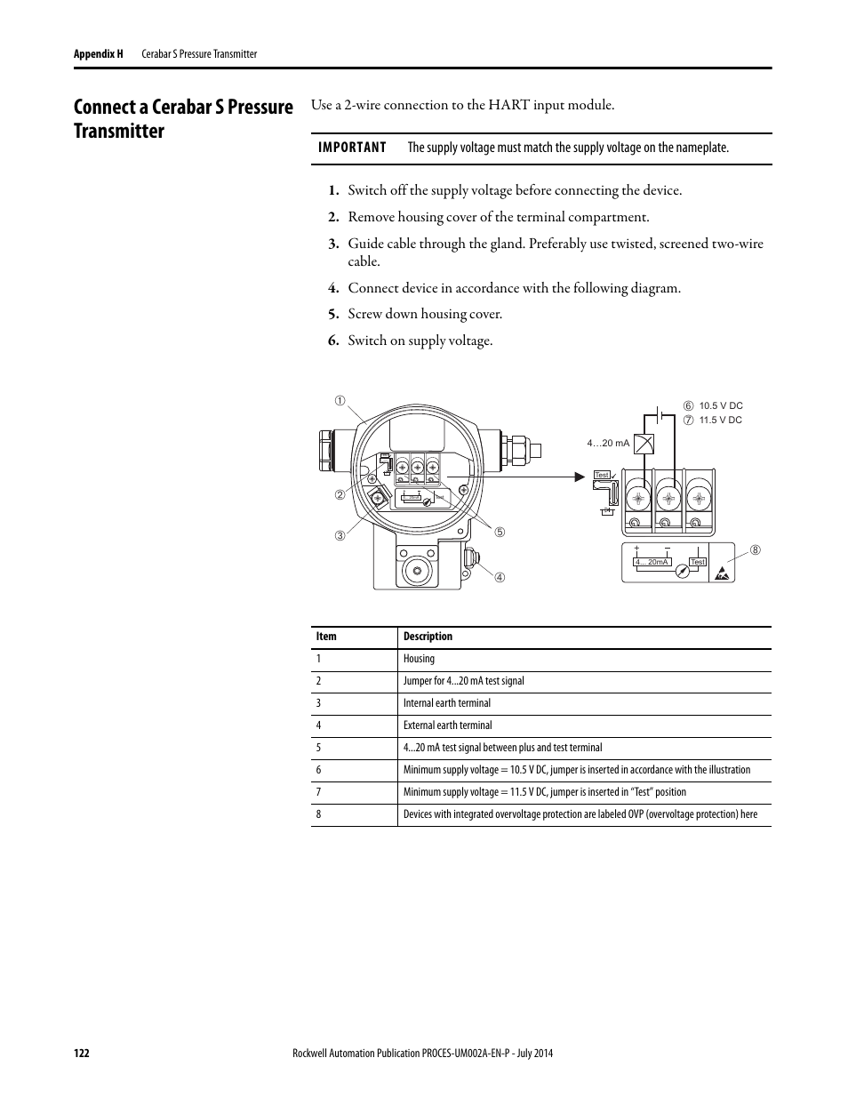 Connect a cerabar s pressure transmitter | Rockwell Automation 1734sc-IE4CH E+H Instruments via HART to PlantPAx User Manual User Manual | Page 122 / 160
