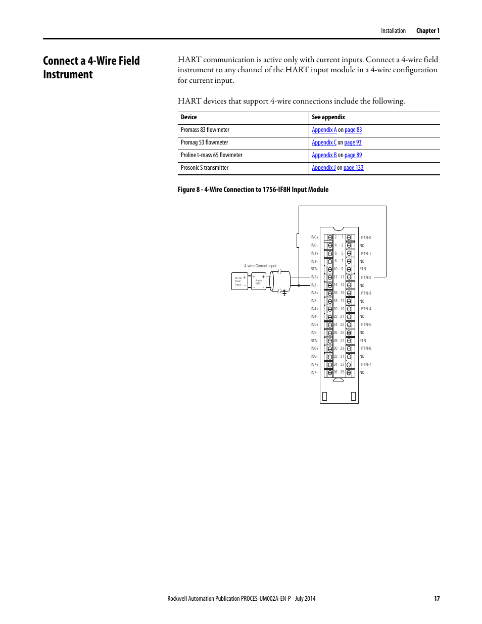 Connect a 4-wire field instrument | Rockwell Automation 1734sc-IE4CH E+H Instruments via HART to PlantPAx User Manual User Manual | Page 17 / 160
