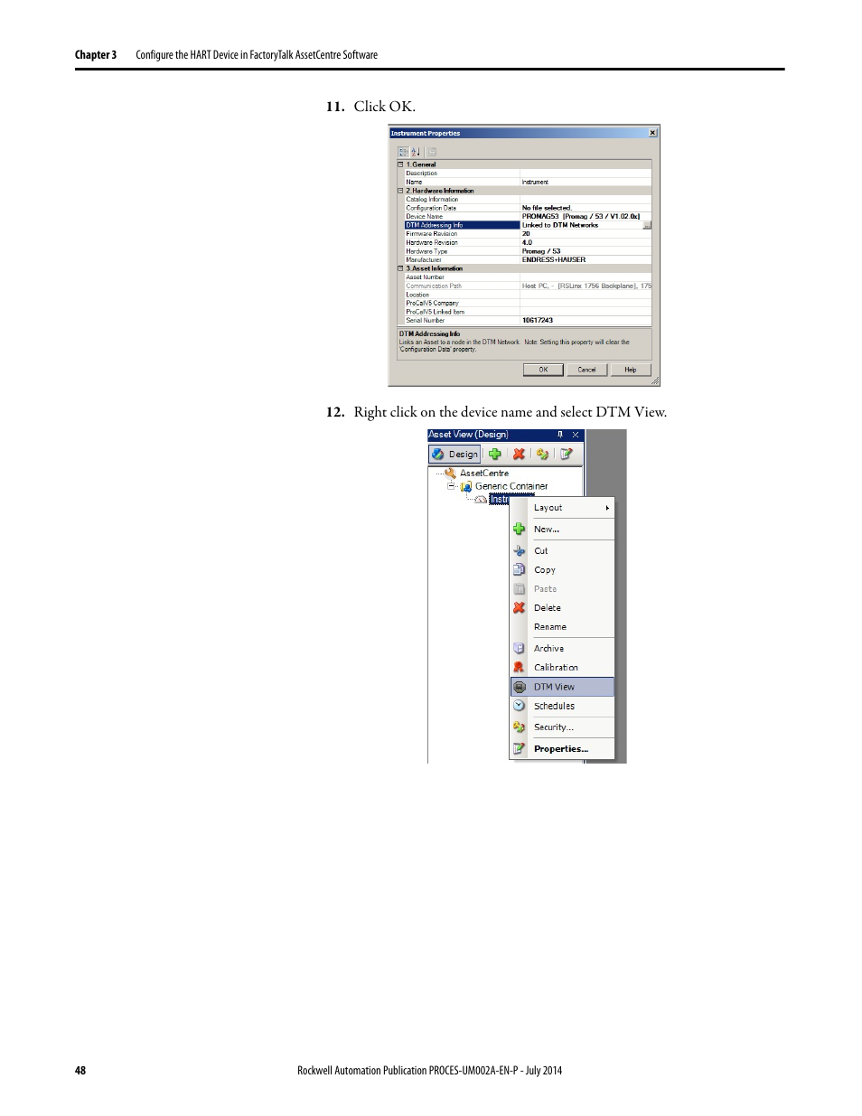 Rockwell Automation 1734sc-IE4CH E+H Instruments via HART to PlantPAx User Manual User Manual | Page 48 / 160