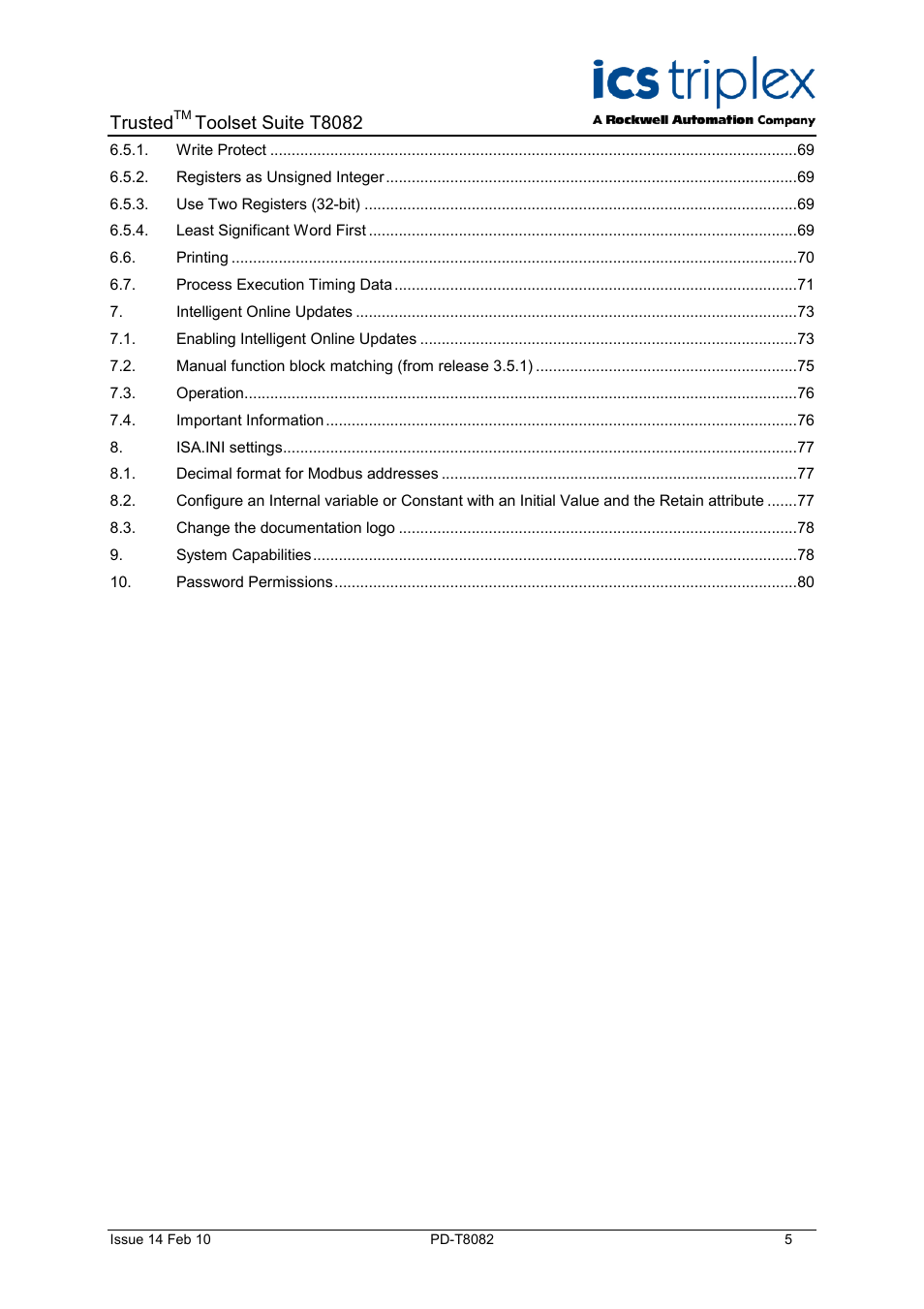 Rockwell Automation T8082 Trusted Toolset Suite User Manual | Page 5 / 82