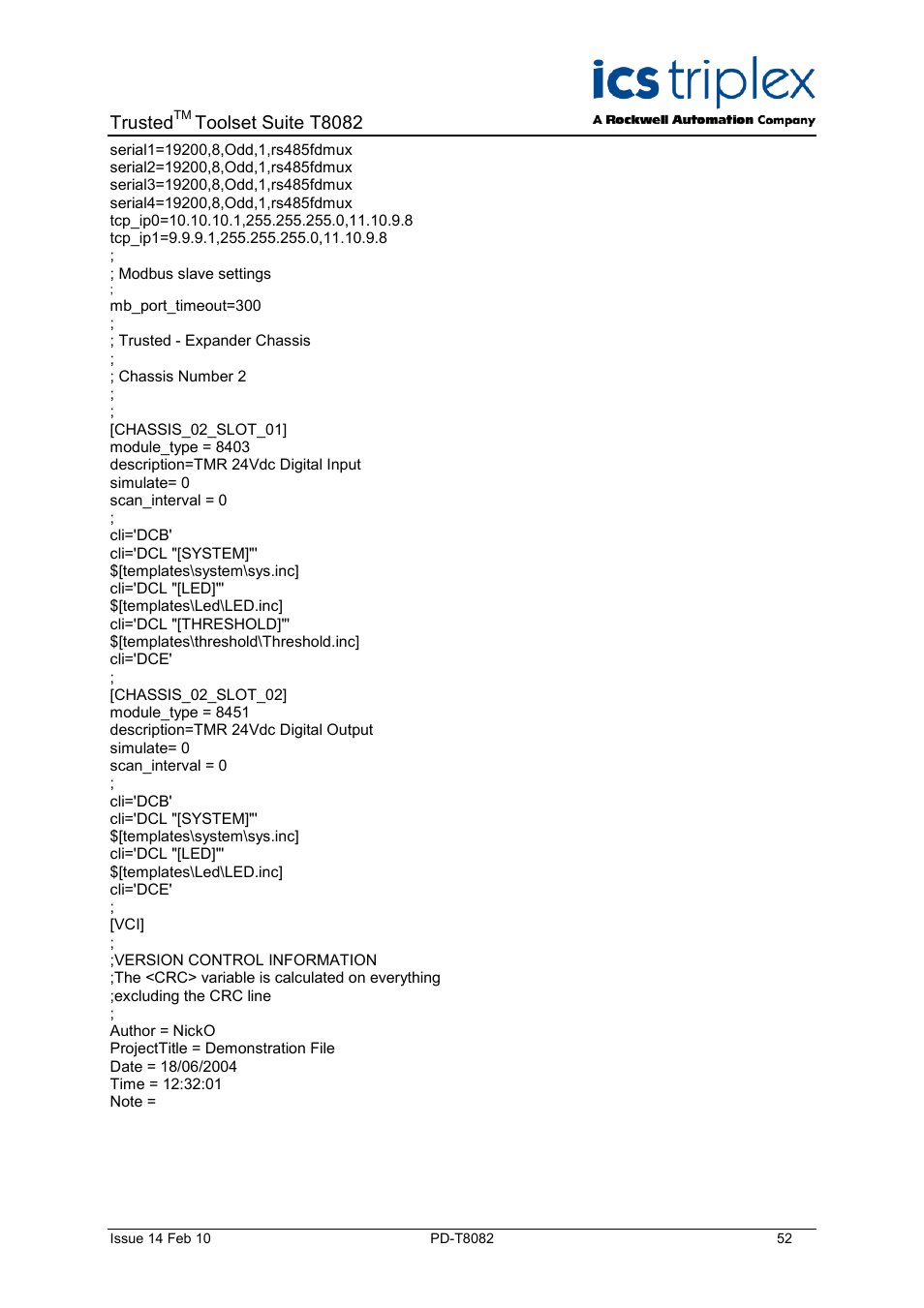 Trusted, Toolset suite t8082 | Rockwell Automation T8082 Trusted Toolset Suite User Manual | Page 52 / 82