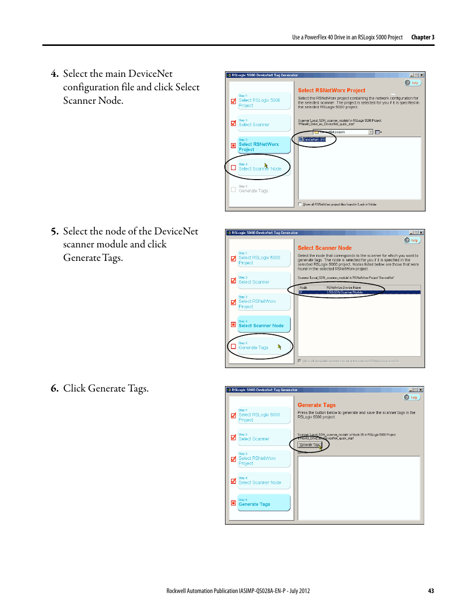 Rockwell Automation Logix5000 Control Systems: Connect PowerFlex 40 Drive over DeviceNet Quick Start User Manual | Page 43 / 54