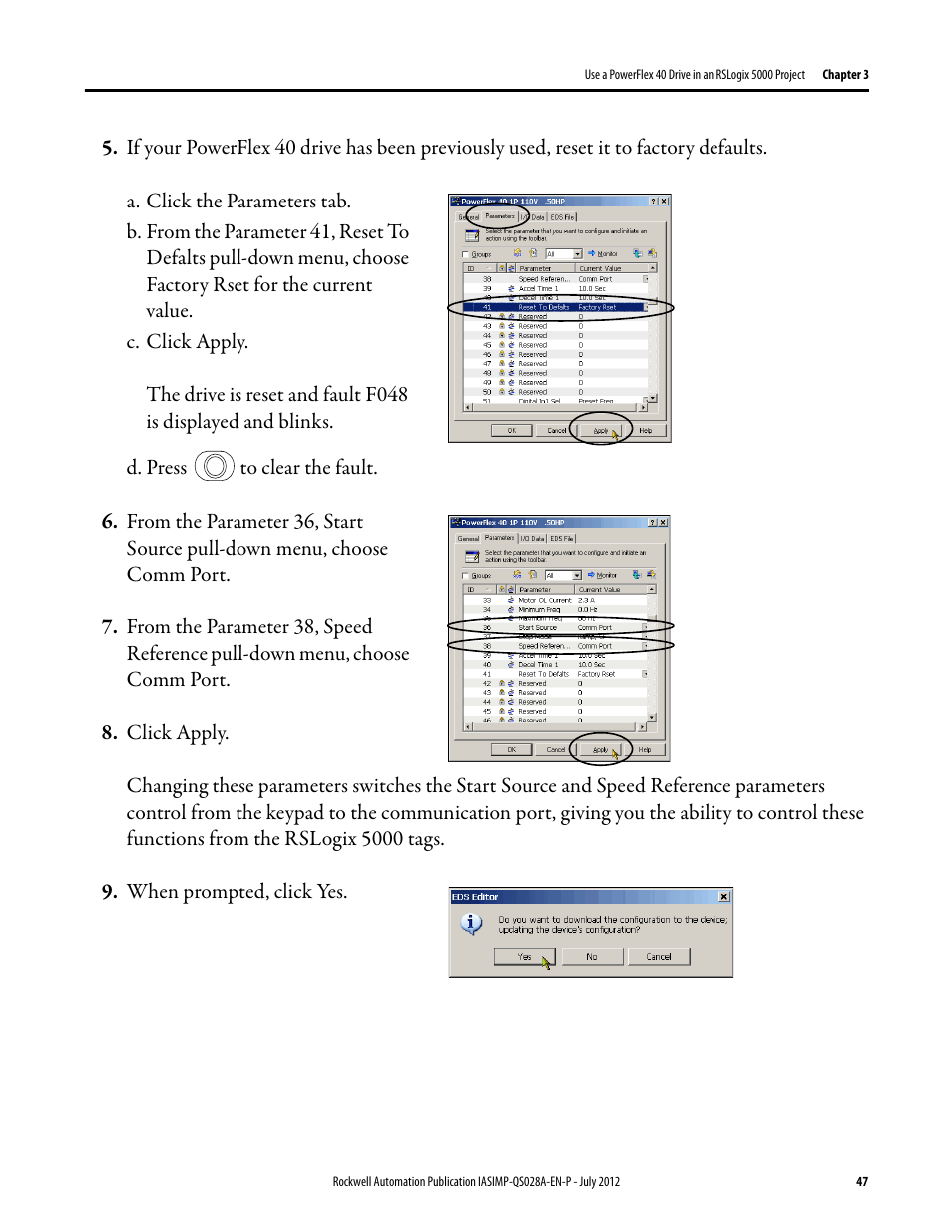 Step 6 | Rockwell Automation Logix5000 Control Systems: Connect PowerFlex 40 Drive over DeviceNet Quick Start User Manual | Page 47 / 54