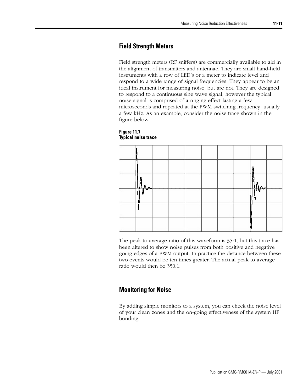 Field strength meters, Monitoring for noise, Field strength meters -11 monitoring for noise -11 | Rockwell Automation System Design for the Control of Electrical Noise User Manual | Page 101 / 127