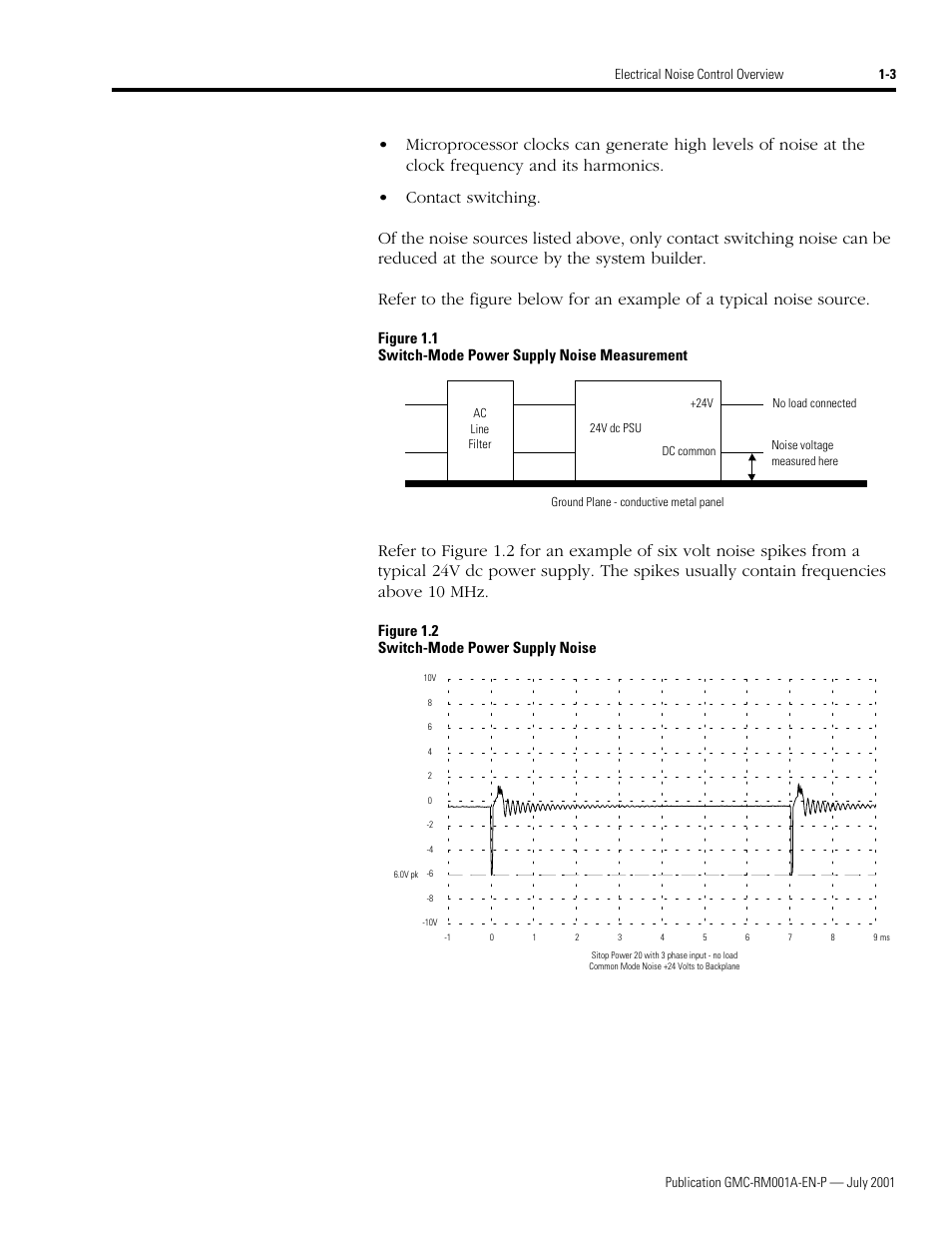Figure 1.2 switch-mode power supply noise | Rockwell Automation System Design for the Control of Electrical Noise User Manual | Page 13 / 127