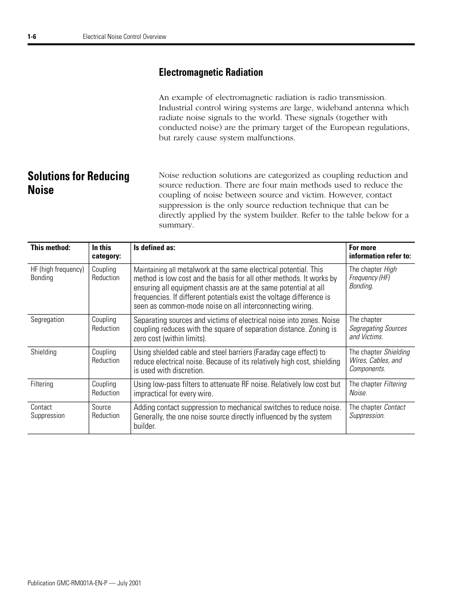 Electromagnetic radiation, Solutions for reducing noise, Electromagnetic radiation -6 | Solutions for reducing noise -6 | Rockwell Automation System Design for the Control of Electrical Noise User Manual | Page 16 / 127