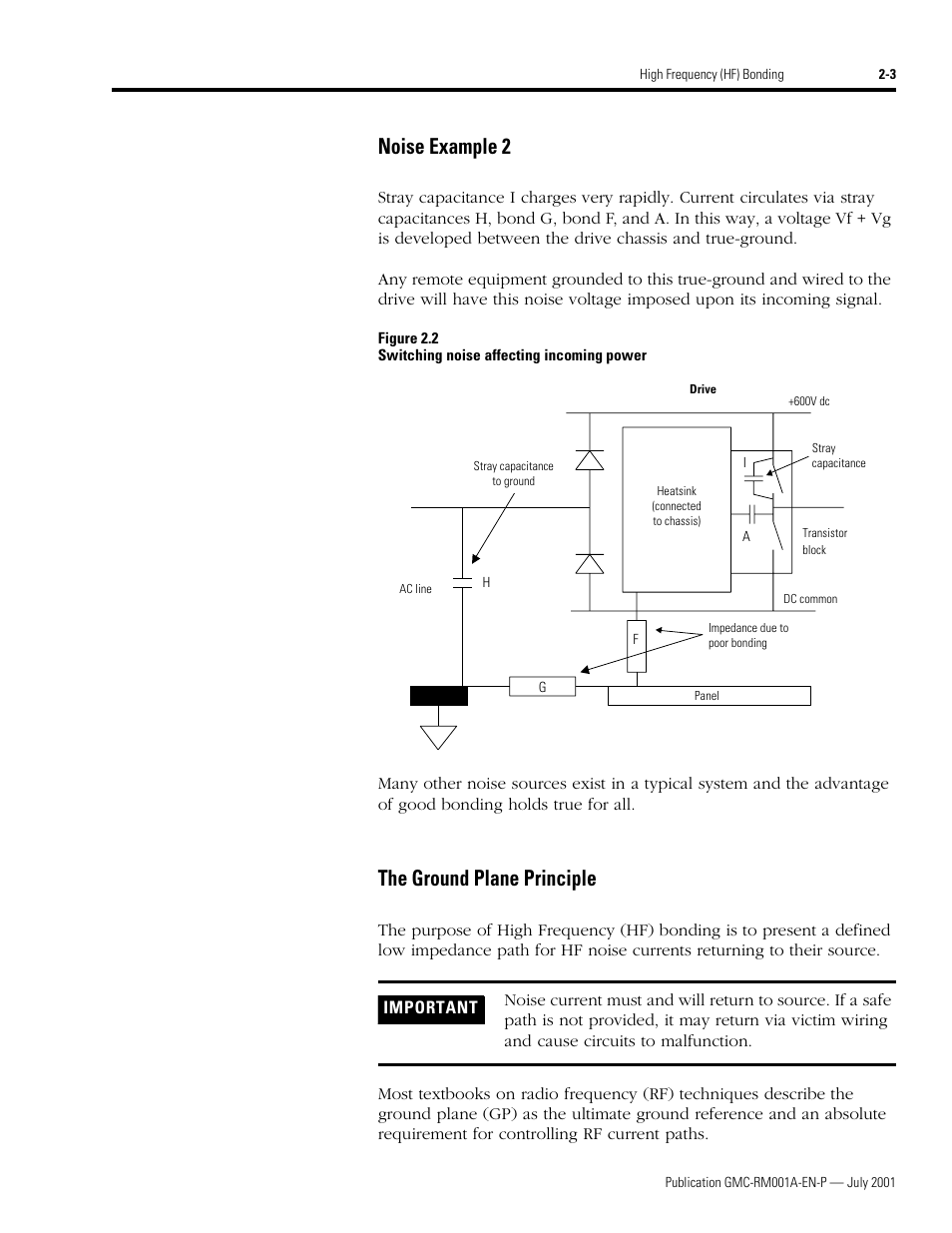 Noise example 2, The ground plane principle, Noise example 2 -3 the ground plane principle -3 | Rockwell Automation System Design for the Control of Electrical Noise User Manual | Page 21 / 127