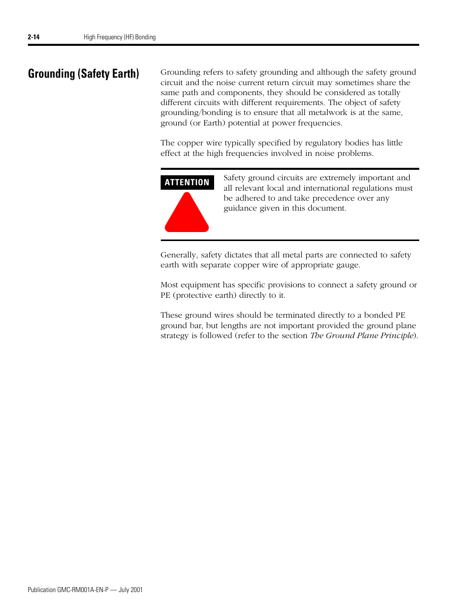 Grounding (safety earth), Grounding (safety earth) -14 | Rockwell Automation System Design for the Control of Electrical Noise User Manual | Page 32 / 127
