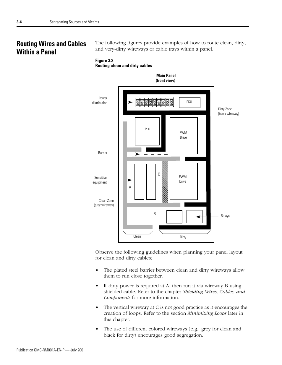 Routing wires and cables within a panel, Routing wires and cables within a panel -4 | Rockwell Automation System Design for the Control of Electrical Noise User Manual | Page 36 / 127