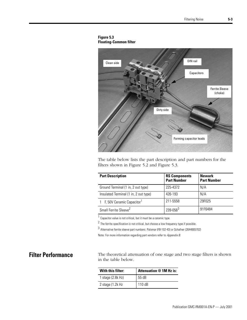 Filter performance, Filter performance -3 | Rockwell Automation System Design for the Control of Electrical Noise User Manual | Page 49 / 127