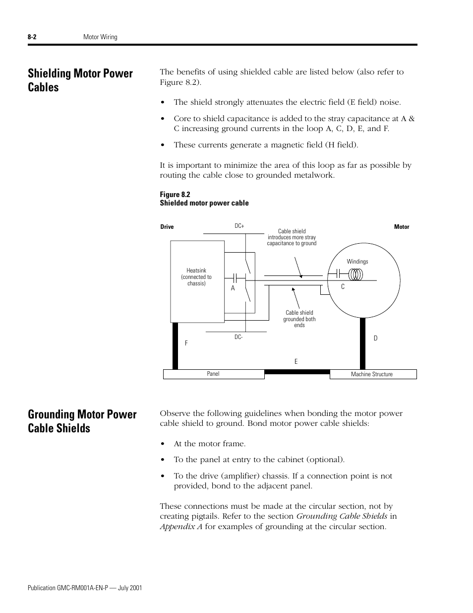 Shielding motor power cables, Grounding motor power cable shields | Rockwell Automation System Design for the Control of Electrical Noise User Manual | Page 74 / 127