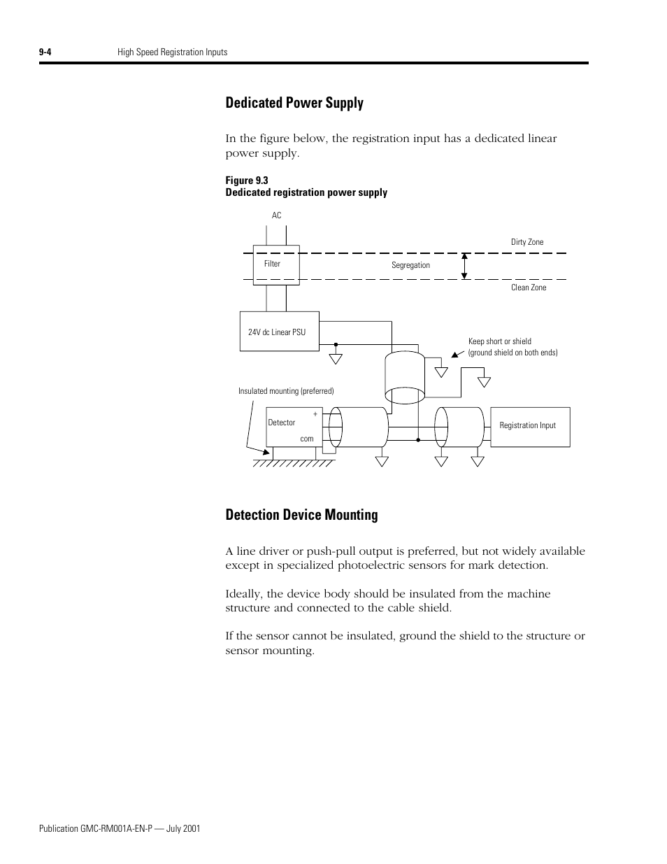 Dedicated power supply, Detection device mounting | Rockwell Automation System Design for the Control of Electrical Noise User Manual | Page 80 / 127