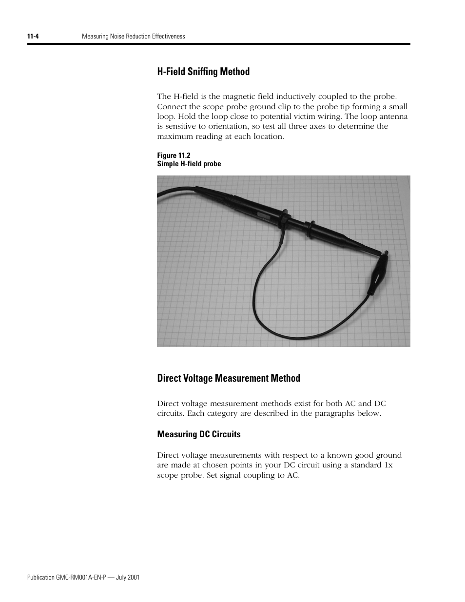 H-field sniffing method, Direct voltage measurement method | Rockwell Automation System Design for the Control of Electrical Noise User Manual | Page 94 / 127