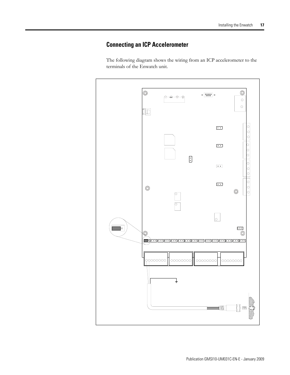 Connecting an icp accelerometer, U28 u20, Mode select | A - b | Rockwell Automation 44887-PUB, 44887 Enwatch User Manual | Page 21 / 44