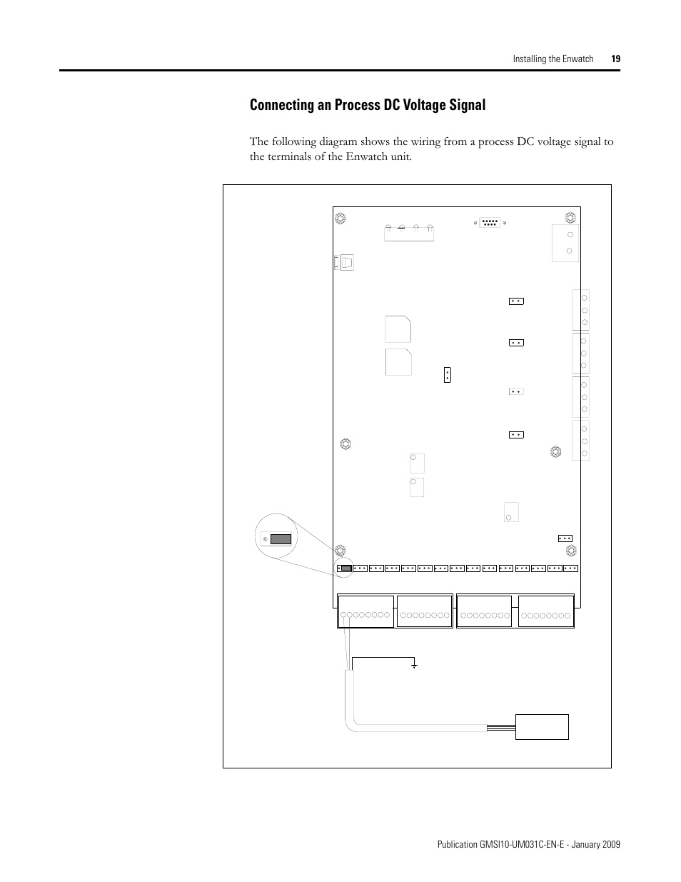 Connecting an process dc voltage signal, A - b, U28 u20 | Mode select | Rockwell Automation 44887-PUB, 44887 Enwatch User Manual | Page 23 / 44