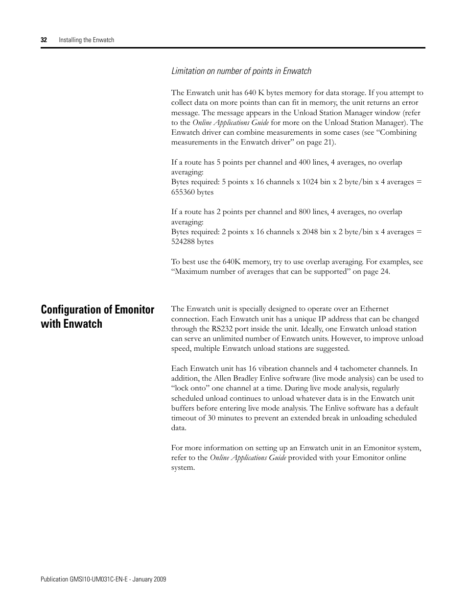 Configuration of emonitor with enwatch | Rockwell Automation 44887-PUB, 44887 Enwatch User Manual | Page 36 / 44