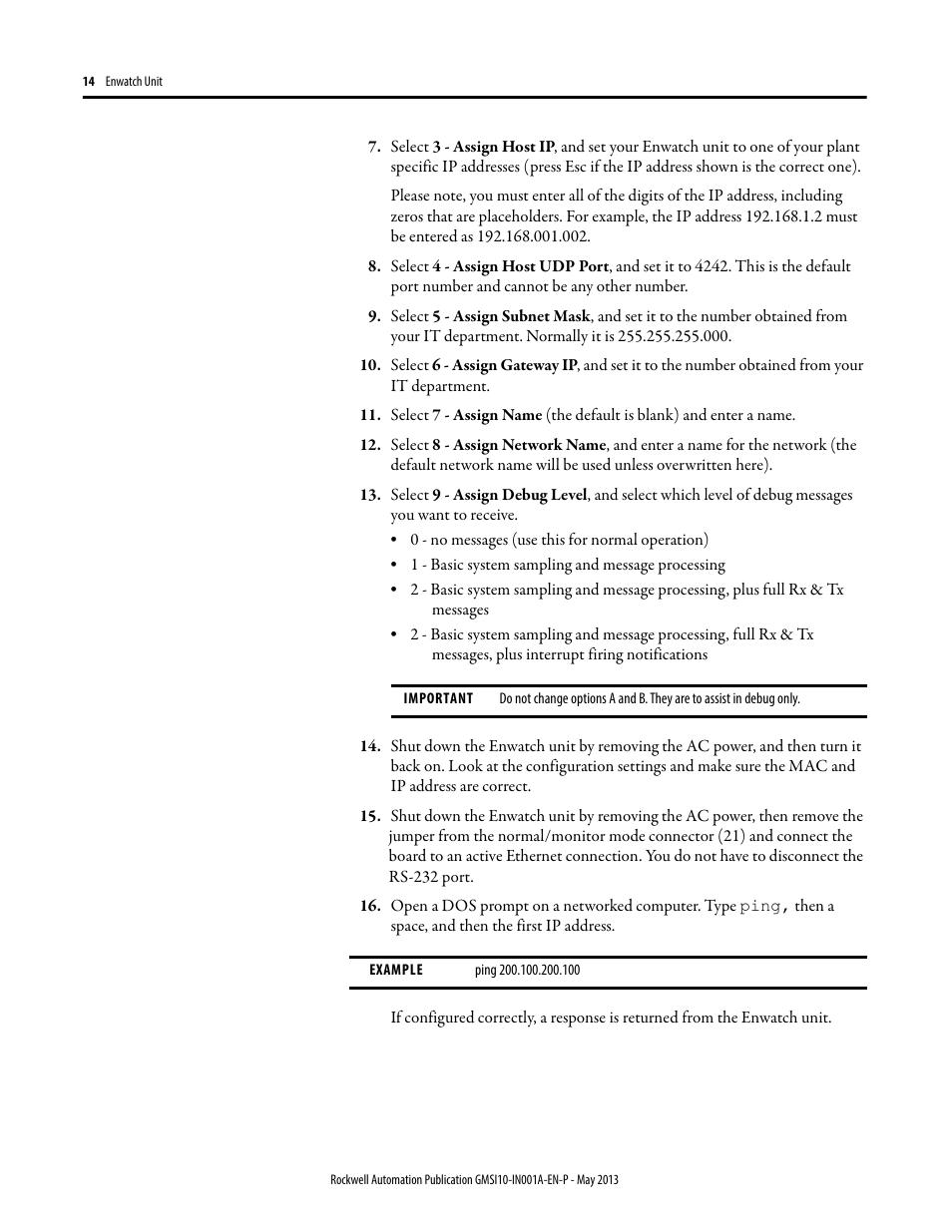 Rockwell Automation EK-44750C Enwatch Unit User Manual | Page 14 / 32
