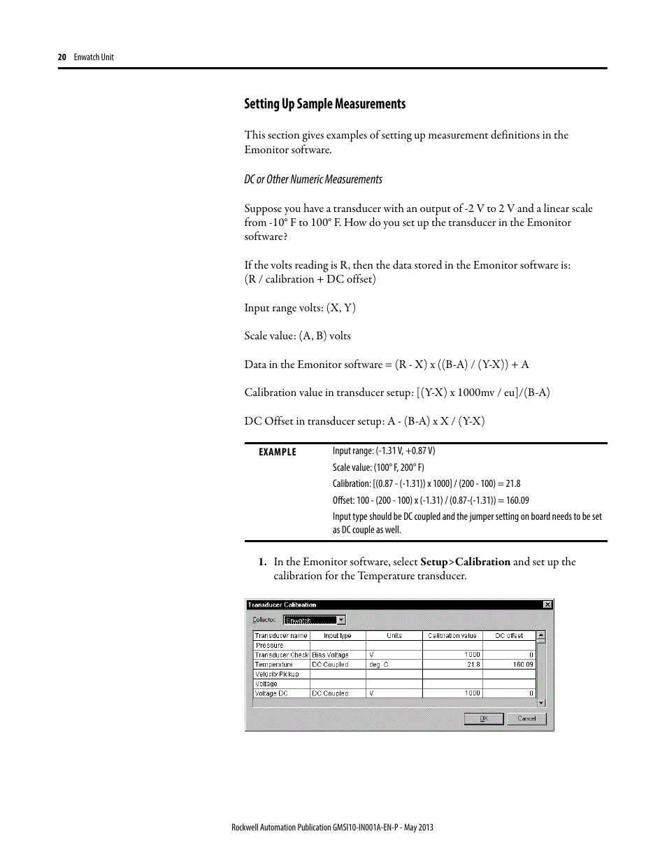 Setting up sample measurements | Rockwell Automation EK-44750C Enwatch Unit User Manual | Page 20 / 32