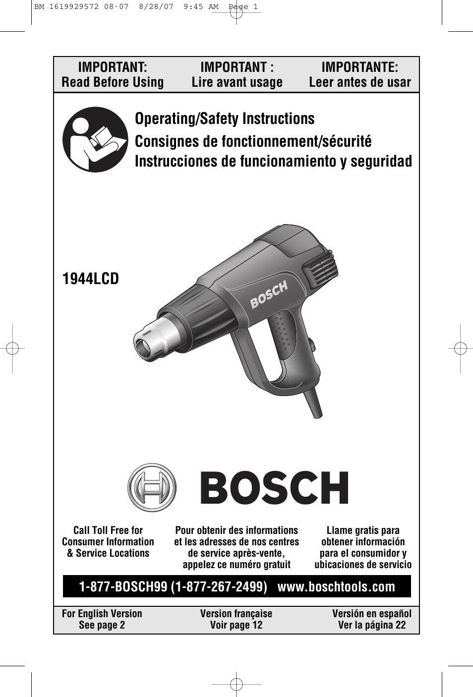 Bosch LCD User Manual | 32 pages