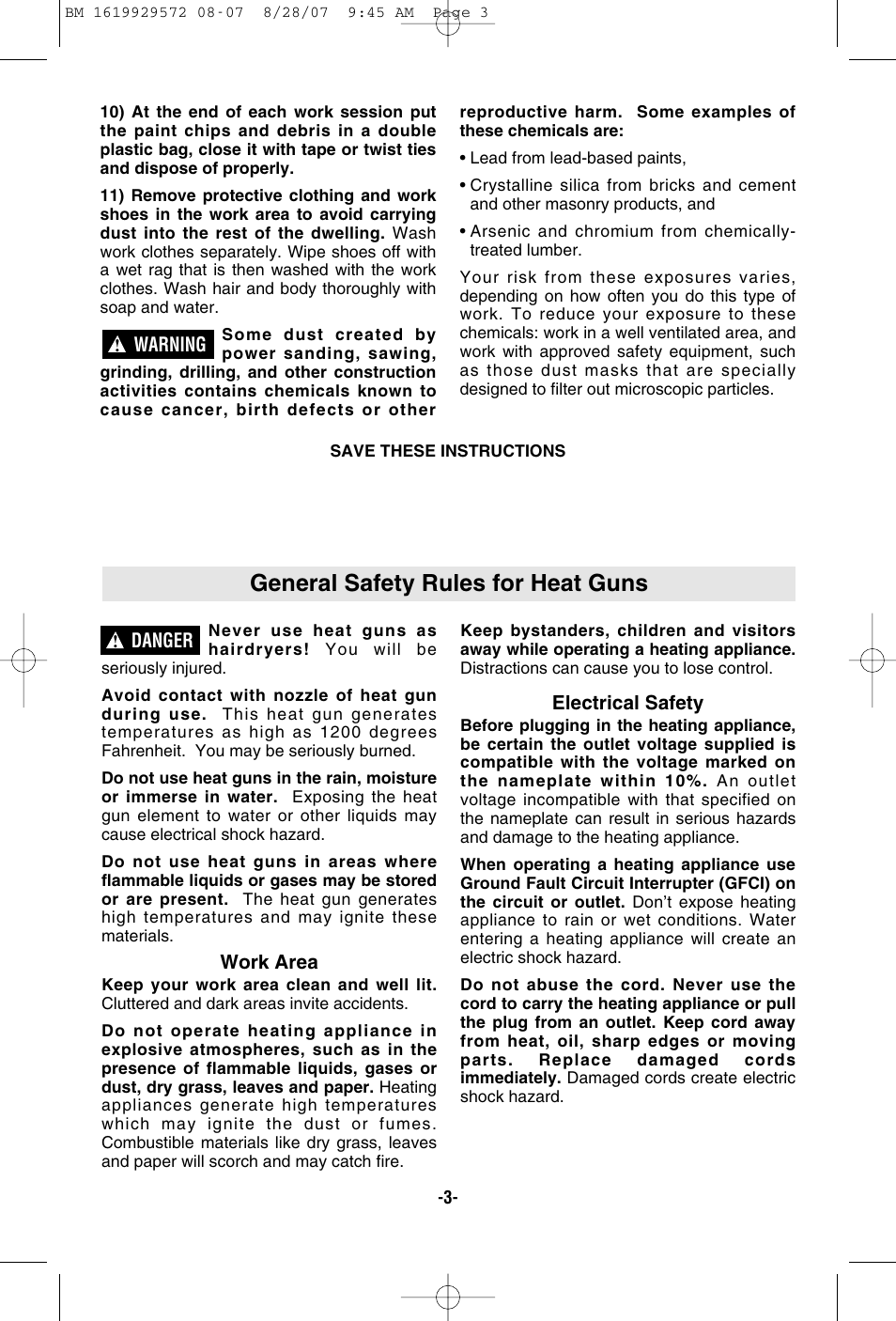 General safety rules for heat guns | Bosch LCD User Manual | Page 3 / 32