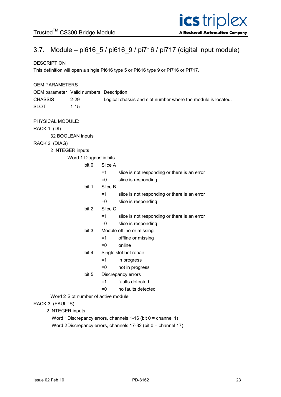 Trusted, Cs300 bridge module | Rockwell Automation CS300 Trusted Bridge Module User Manual | Page 23 / 34