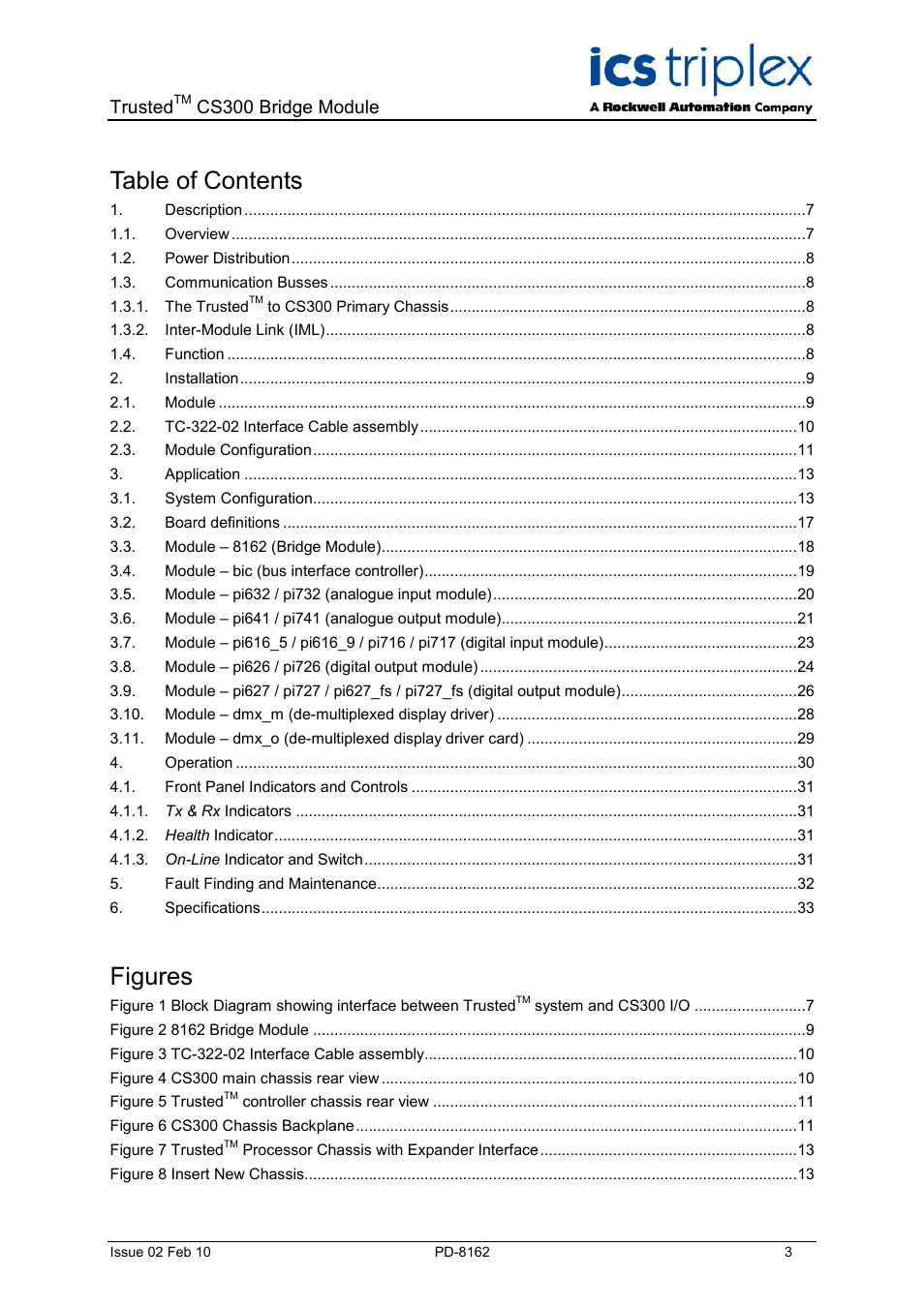 Rockwell Automation CS300 Trusted Bridge Module User Manual | Page 3 / 34