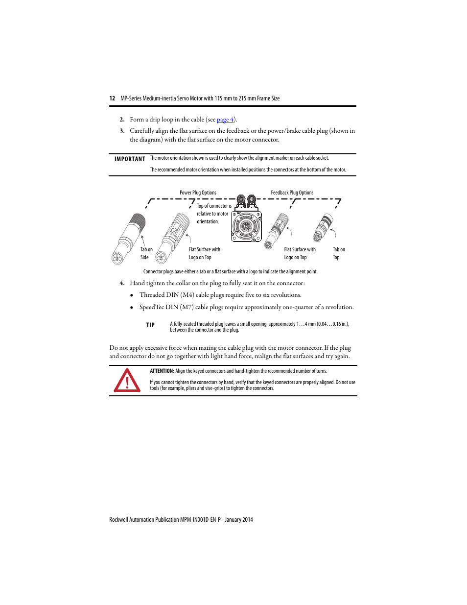 Rockwell Automation MPM-Bxxx Medium Inertia Servo Motor User Manual | Page 12 / 24