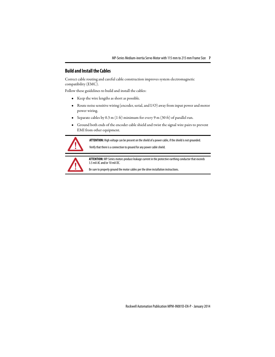 Build and install the cables | Rockwell Automation MPM-Bxxx Medium Inertia Servo Motor User Manual | Page 7 / 24