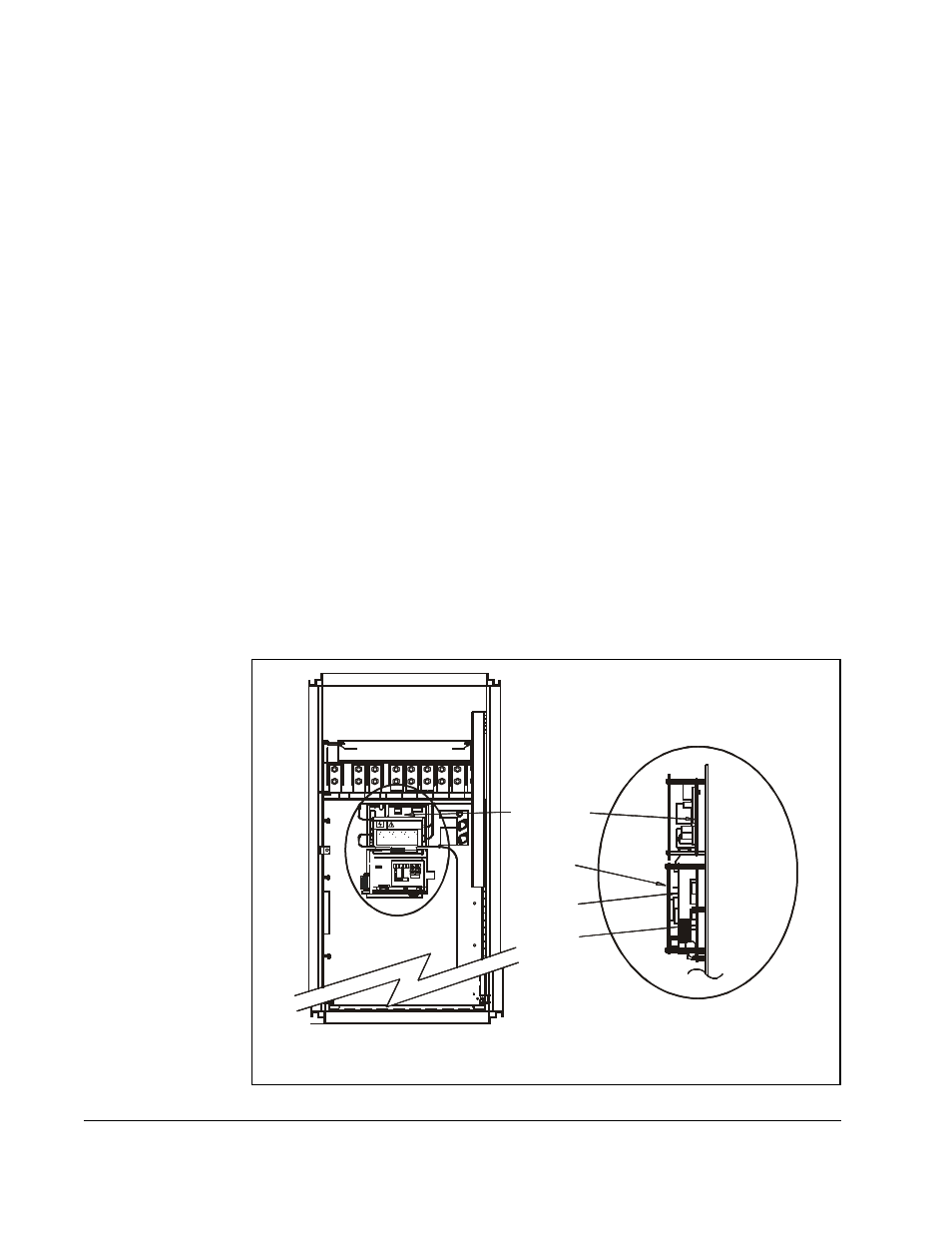 Side view (enlarged) front view | Rockwell Automation GV3000/SE, VTAC 7 Super Remote Meter Interface Board M/N 2SI3000 M/N 2SI3000E User Manual | Page 46 / 84