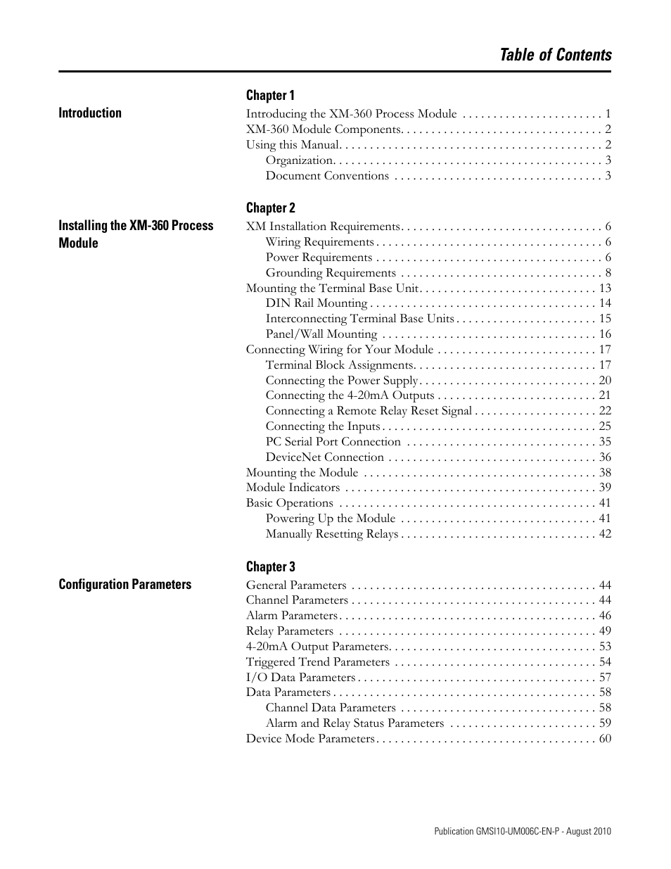 Rockwell Automation 1440-TPR06-00RE XM-360 Process Module User Manual | Page 5 / 121