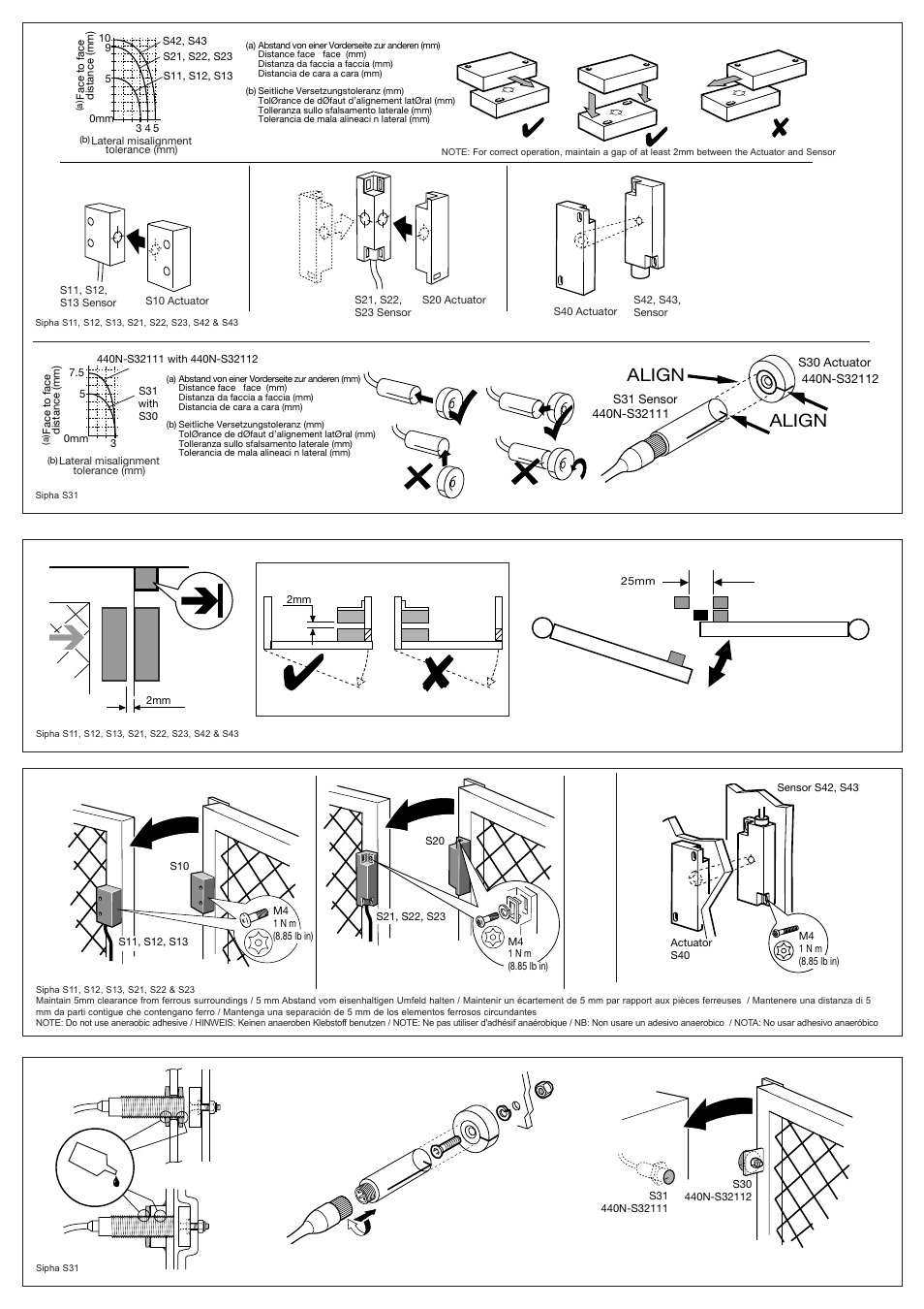Align | Rockwell Automation 440N Sipha Coded Magnetic Interlock Sensor Actuator User Manual | Page 2 / 4
