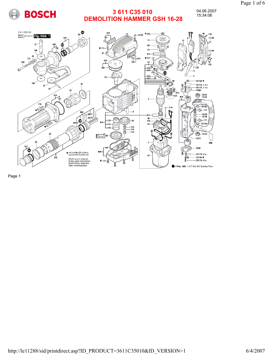 Bosch GSH 16-28 User Manual | 6 pages