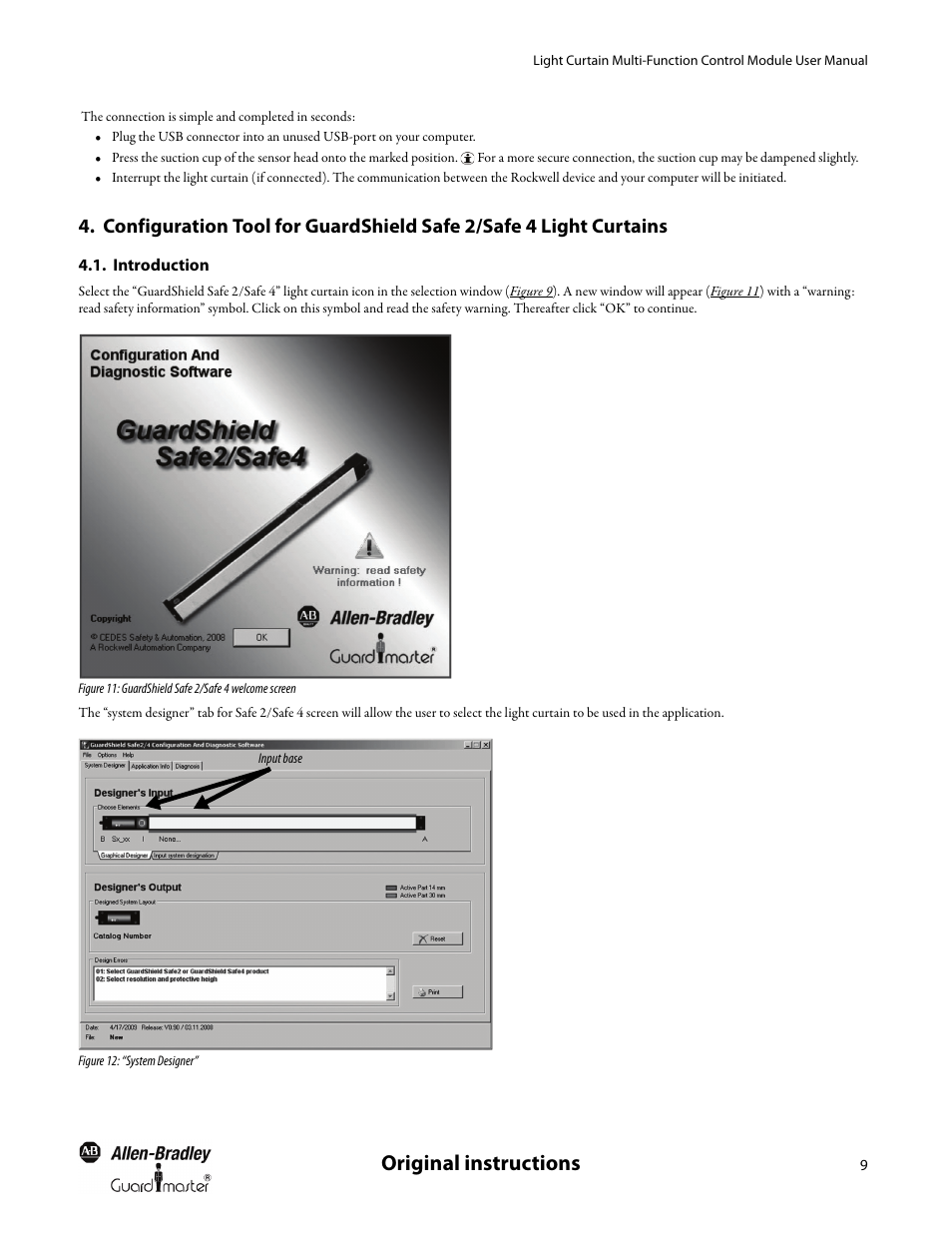 Introduction, Original instructions | Rockwell Automation MSR42 Curtains Configuration and Diagnostic Software Tool User Manual User Manual | Page 11 / 60