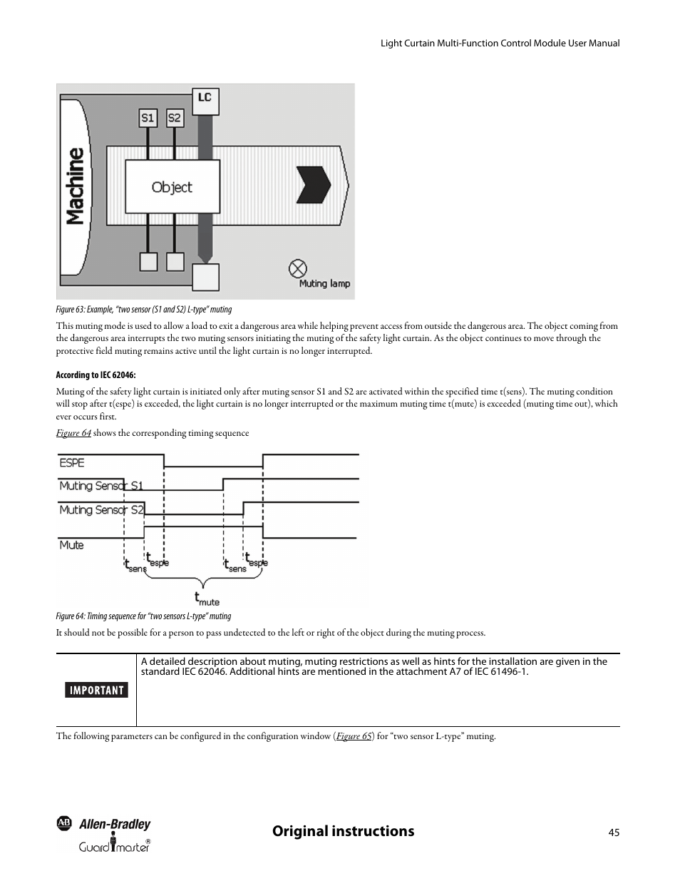 According to iec 62046, Figure 63 ), Figure 63 | Original instructions | Rockwell Automation MSR42 Curtains Configuration and Diagnostic Software Tool User Manual User Manual | Page 47 / 60