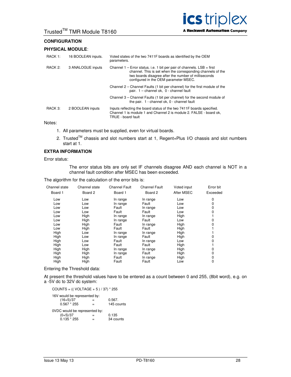 Trusted, Tmr module t8160 | Rockwell Automation T8160 Trusted TMR Interface User Manual | Page 28 / 80