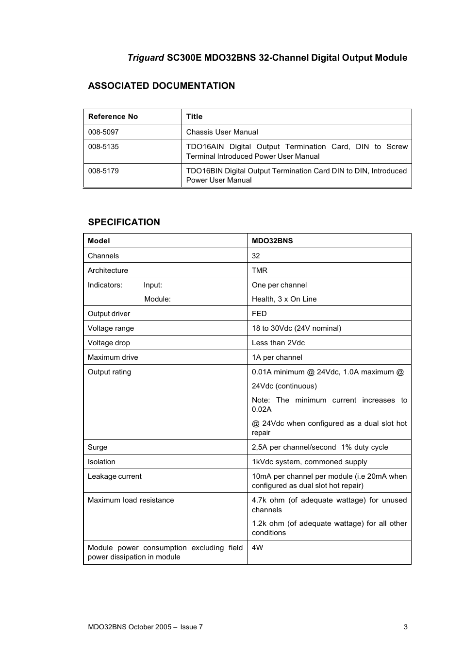 Rockwell Automation MDO32BNS 32-Channel Digital Output Module User Manual | Page 3 / 18