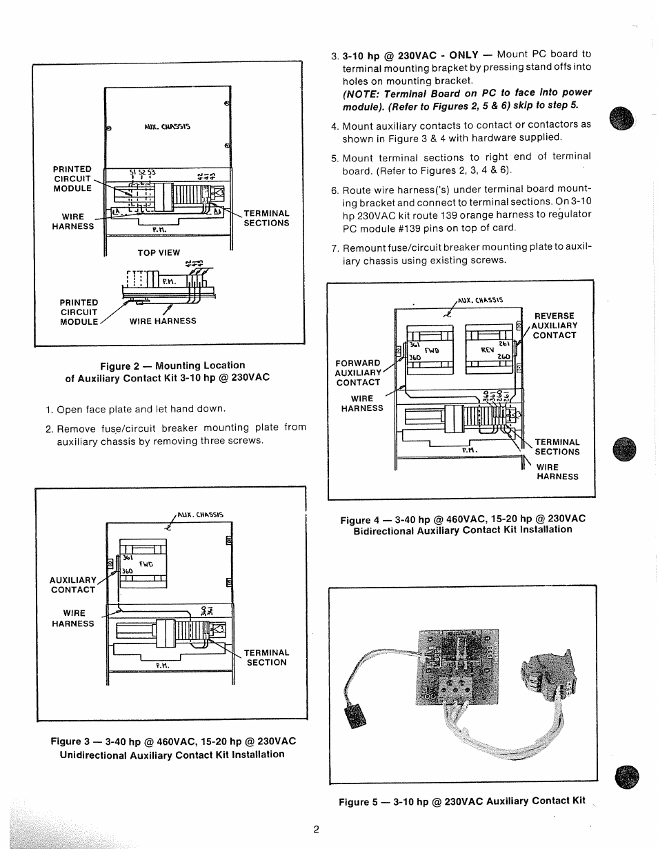Rockwell Automation FlexPak Plus Contactor Auxiliary Contact Kit 14C480-484 User Manual | Page 2 / 4