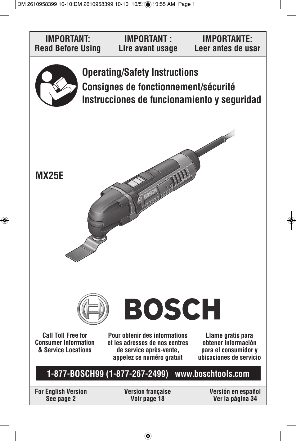 Bosch MX25E User Manual | 52 pages